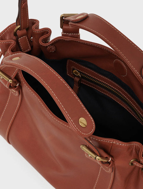 Sac 12H en cuir marron – Gérard Darel