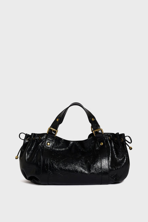 Sac 24H cuir noir effet froissé - Gérard Darel