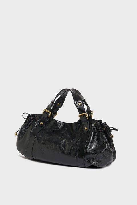 Sac 24H cuir noir effet froissé - Gérard Darel