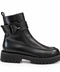 Boots en cuir noir à semelle crantée Lorenzo Masiero