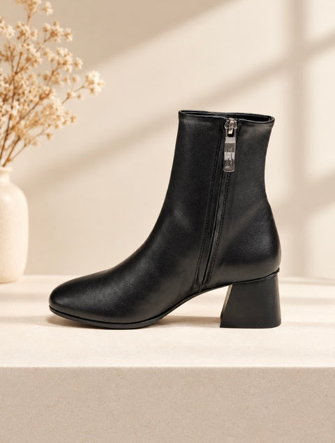 Bottines noires à talon  – Lorenzo Masiero