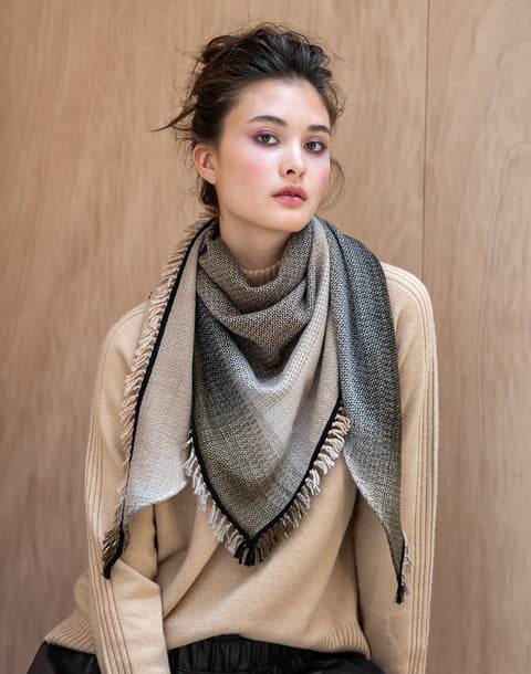 Foulard Jade Beige & Kaki – Douce Gloire