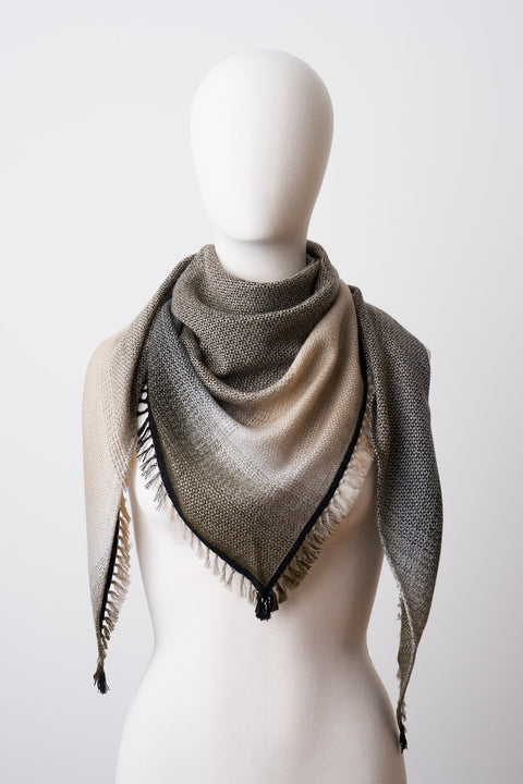 Foulard Jade Beige & Kaki – Douce Gloire