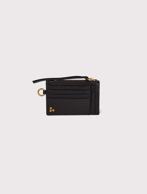 Porte-cartes Lucky en vachette Noir Brass – Jérôme Dreyfuss