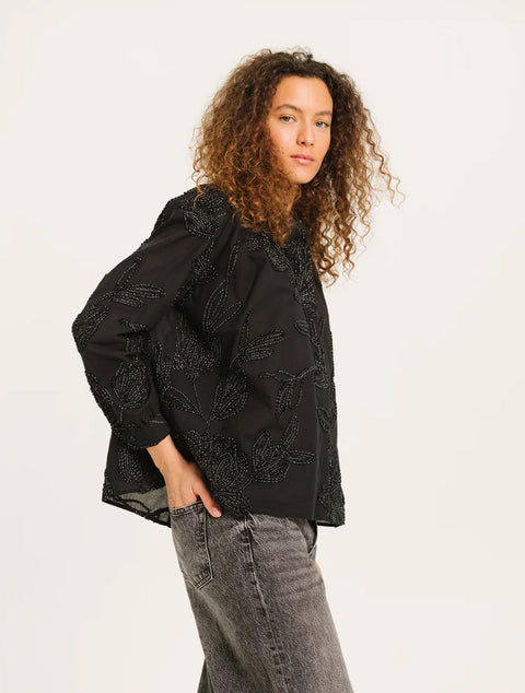 Blouse brodée Ella Velvet – Sacrécoeur