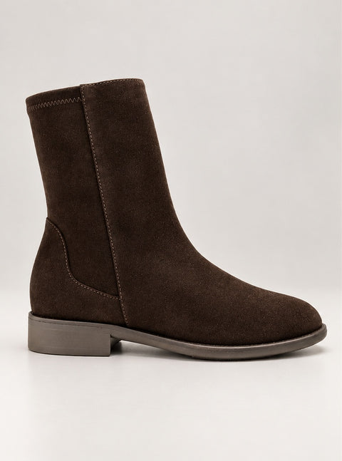 Bottines en daim marron chocolat - Lorenzo Masiero